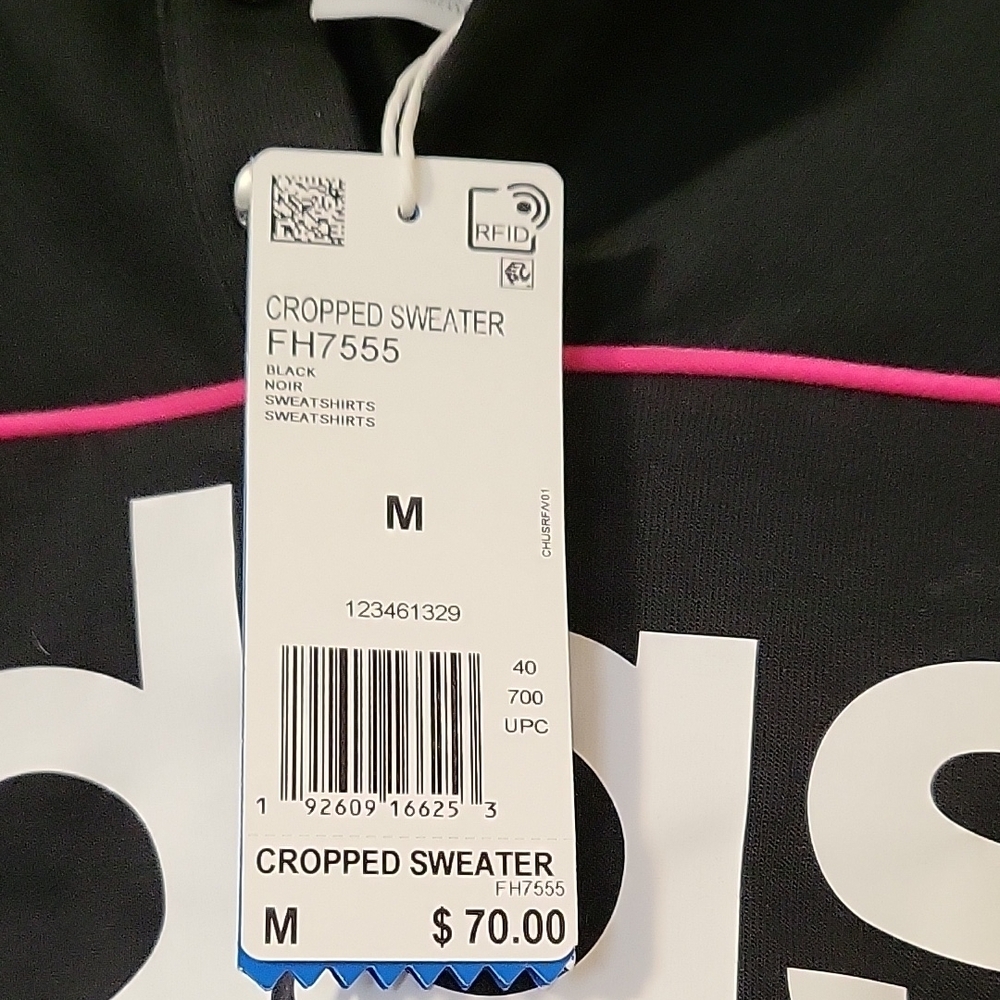Adidas Black and Pink Sweatshirt - Picture 4 of 6